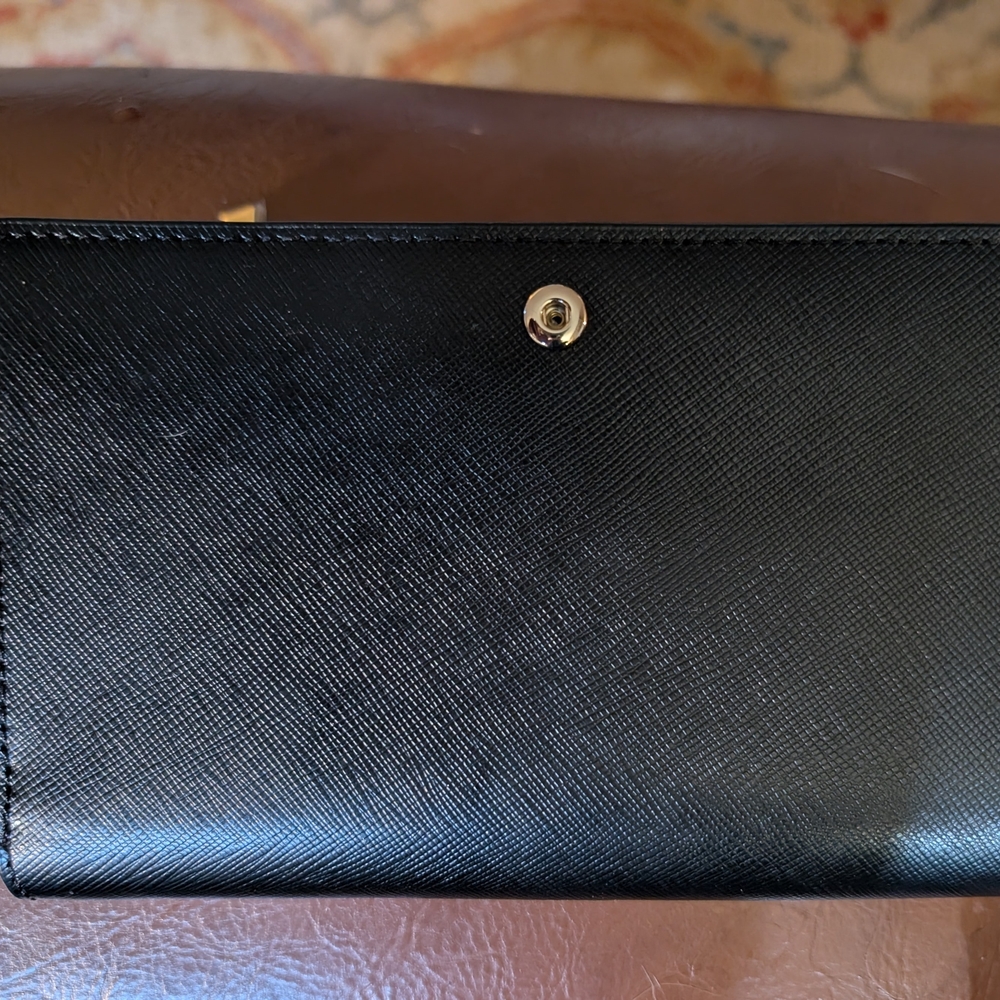 Kate Spade Black Wristlet with Gold Accents - Picture 4 of 6